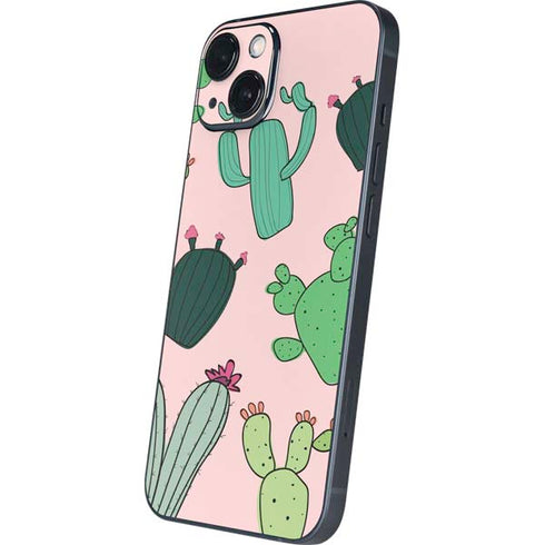 Cactus Print iPhone 14 Plus Skin